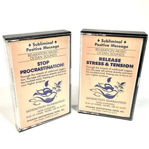 Vintage Subliminal Self Help Cassette Tapes 1984 1986 Dynamic Motivational Lot